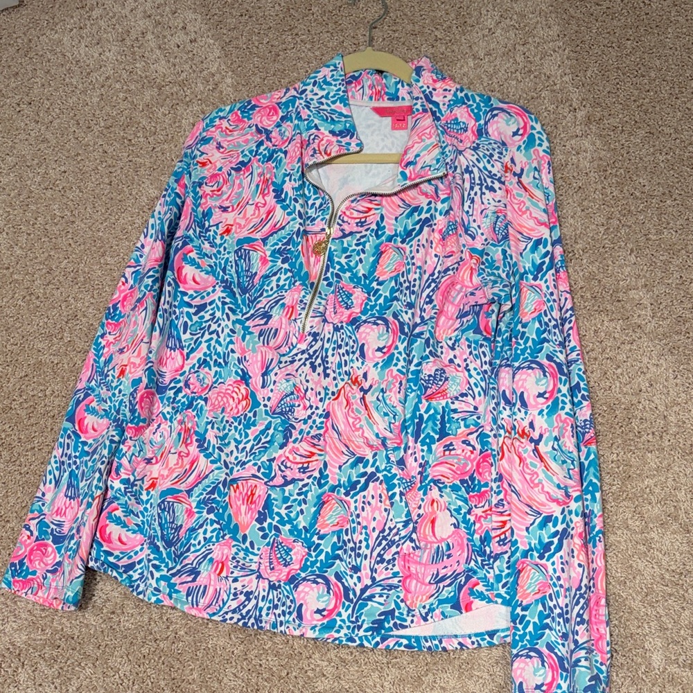 Colorful Floral Lilly Pulitzer Quarter-Zip Pullover